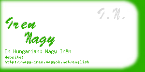 iren nagy business card