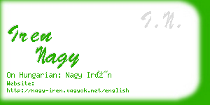 iren nagy business card